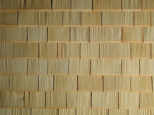 Gran shingles 40 cm lange i et bundt med 8,0 meters bredde