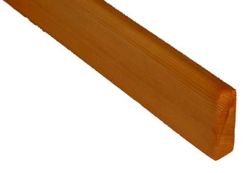 Fodliste i fyrretræ 20x60 mm afrundet, faset pr. løbende meter