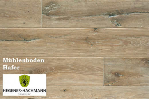 Møllegulv egeplanker 19 mm tykkelse havre pr. kvadratmeter.