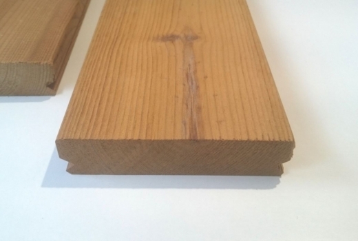 Termo fyrretræs terrassebræt 26x118mm pr. løbende meter.