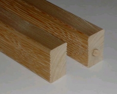 Kvadreret lærketræ 45x70 mm pr. løbende meter.