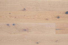 Planke 3-lags Välinge 2G Eiche Country XL - børstet & lys hvid slutolieret pr. kvadratmeter.