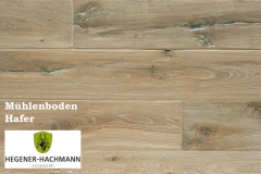 Møllegulv egeplanker 19 mm tykkelse havre pr. kvadratmeter.